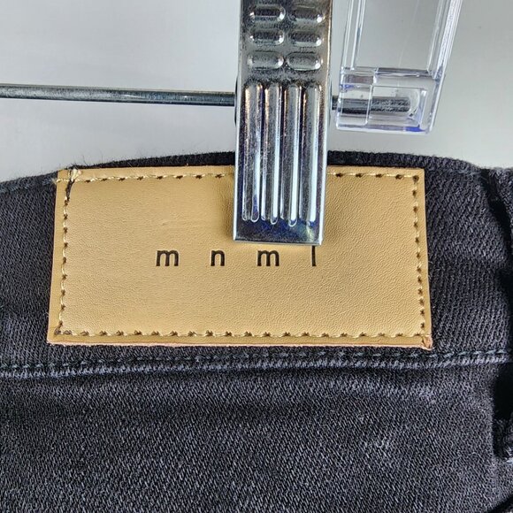 mnml Jeans Mens 40 Vintage Black New Order Corporate Rock Still Sucks Denim NWT - Picture 8 of 16
